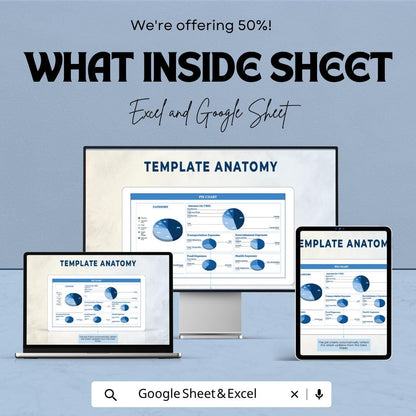 Pie Chart Template | Data Visualization Spreadsheet | Analytics Dashboard Template | Excel & Google Sheets | Business Reporting Sheet |