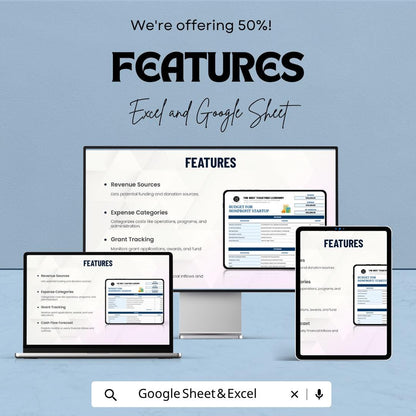 Nonprofit Budget Template | Startup Budget Planner | Charity Budget Spreadsheet | Grant Tracker | Nonprofit Financial Plan