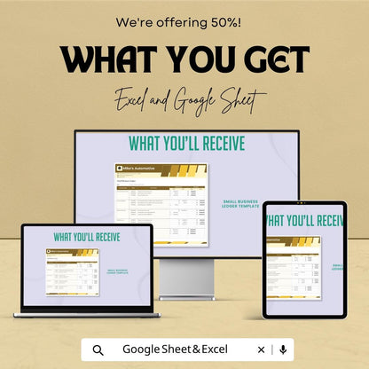 Small Business Ledger Template | Accounting Ledger Spreadsheet | Bookkeeping Tracker | Income Expense Tracker Sheet