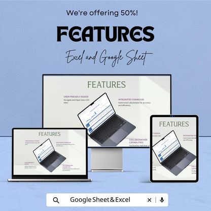 Family Budget Worksheet | Excel and Google Sheet Template | Personal Finance & Household Budget Tracker