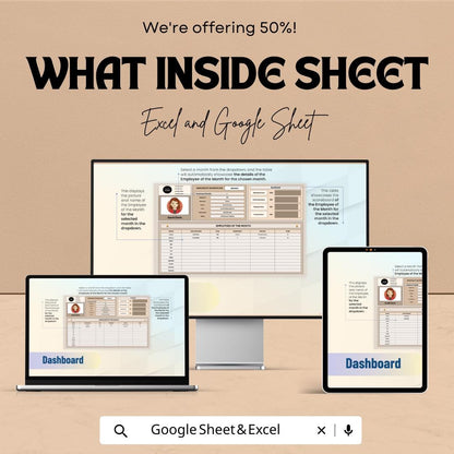 Employee of the Month Voting and Scoring System HR Template | Staff Recognition Program | Excel and Google Sheets Employee Awards