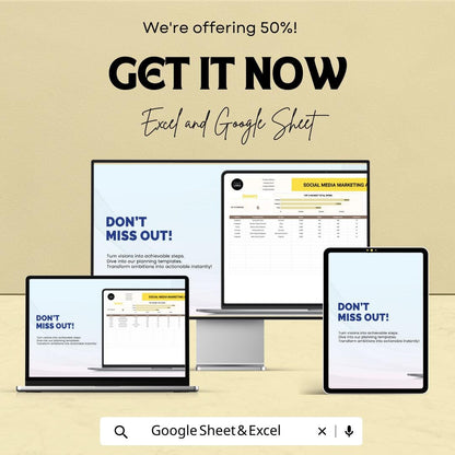 Social Media Marketing Ad Spend Tracker Template Excel & Google Sheets | Advertising Budget Spreadsheet | Campaign Performance Tracker