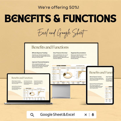 Expense Statement Sheet for Business and Personal Use – Google Sheet and Excel Template for Income & Expense Management – 50% OFF