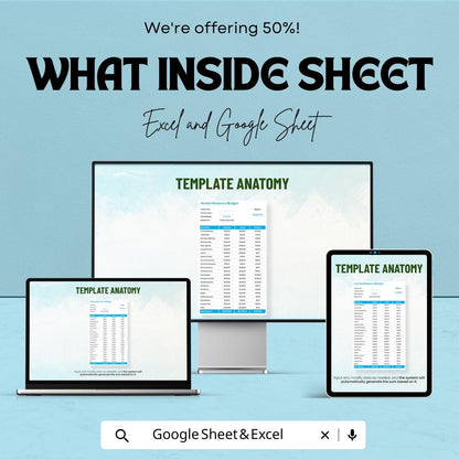 Human Resource Budget Template | HR Budget Planner Excel and Google Sheets | Employee Cost & Salary Tracker