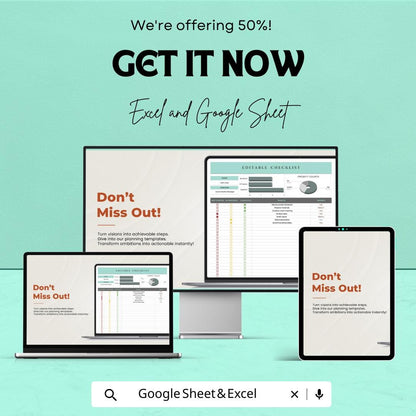 Editable Checklist Sheet | Excel and Google Sheets | Customizable Task List Template | Track Tasks & Progress | Priority Tracker |