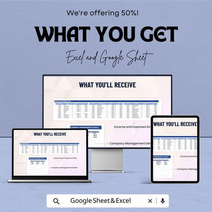 Monthly Budget Spreadsheet Template | Monthly Budget Planner | Excel and Google Sheets Expense Tracker | Personal & Business Budget Tool