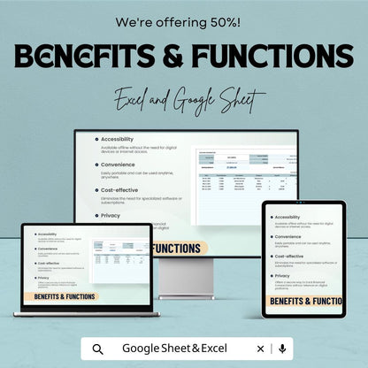 Printable Check Register Template | Checkbook Register | Bank Ledger | Expense Tracker | Account Balance Log | Editable Spreadsheet
