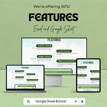 School Budget Template | Education Budget Planner | Expense Tracker Spreadsheet | Budget Management Sheet | Financial Planning Template
