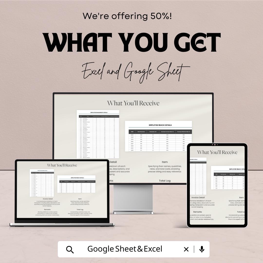 Job Ad Reach and Engagement Tracker HR Template | Recruitment Analytics Dashboard | Excel & Google Sheets