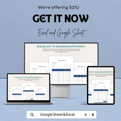 Landlord Inventory Template | Property Inspection Checklist | Rental Move-In Move-Out Inventory Form | Excel & Google Sheets