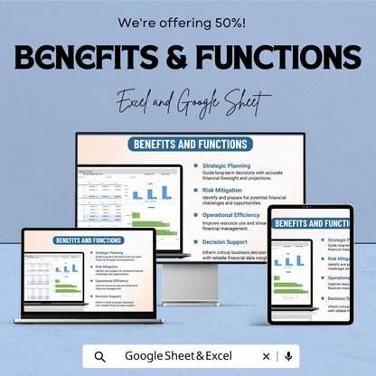 Company Financial Projections Template | Business Budget Planner | Income Statement, Cash Flow and Balance Sheet | Startup Finance Tool