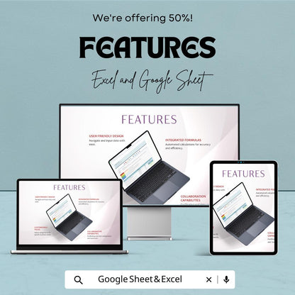 Smart Goals Sheet | Excel and Google Sheets Template | Goal Setting, Progress Tracker & Productivity Planner | Instant Download