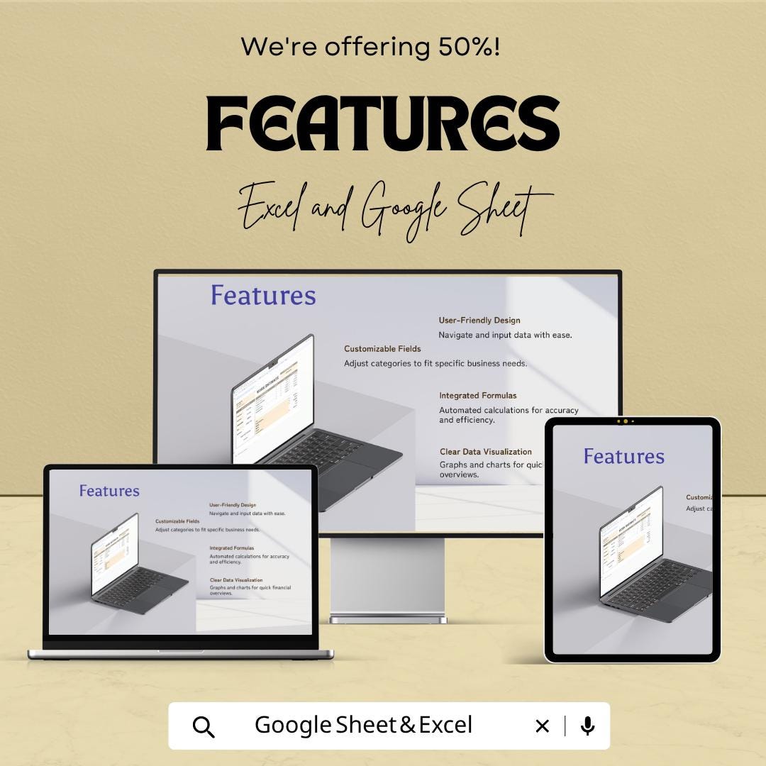 Work Estimate Template Excel Google Sheets | Construction Estimate Template | Job Costing Spreadsheet | Editable Business Estimate Invoice