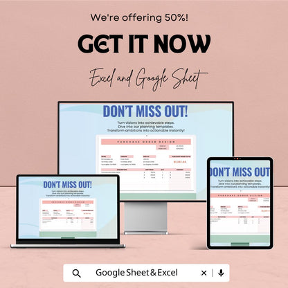 Purchase Order Design Template | Editable Purchase Order Form | Business Order Tracker | Printable Vendor Invoice Sheet