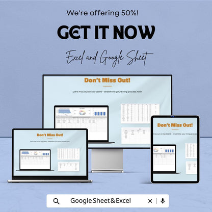 Candidate Final Score Compilation HR Template | Hiring Evaluation Spreadsheet | Candidate Scoring Dashboard | Excel & Google Sheets HR Tool