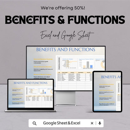 Financial Expense Template | Expense Tracker Spreadsheet | Budget Expense Log | Monthly Spending Tracker