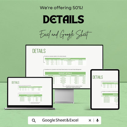 IT Capital Budgeting Template, IT Project Budget Spreadsheet, Tech Budget Planner, Capital Expense Tracker, Excel Google Sheets
