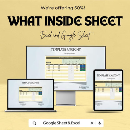 Blank Timeline Sheet - Project Planning Template | Excel and Google Sheet | Track Dates, Milestones & Tasks | Printable Project Tracker