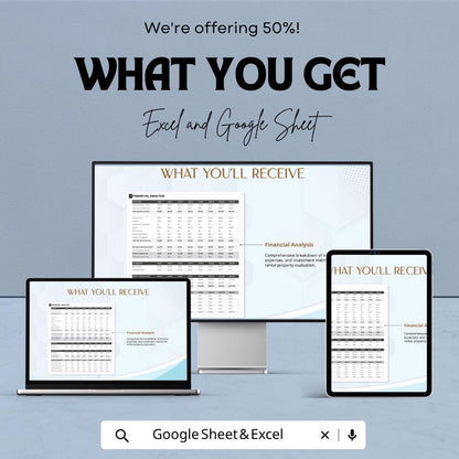 Short Term Rental Analysis Calculator | Airbnb Investment Calculator | Rental ROI Spreadsheet | Property Cash Flow Tool