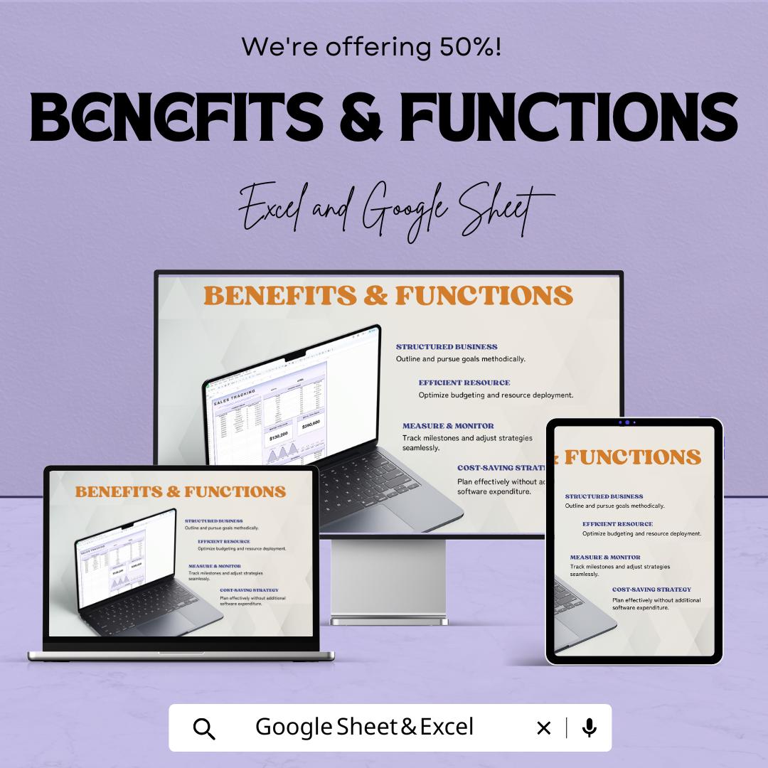 E-Commerce Sales Tracking Template | Sales Tracker Spreadsheet | Monthly and Annual Revenue Tracker | Business Finance Template