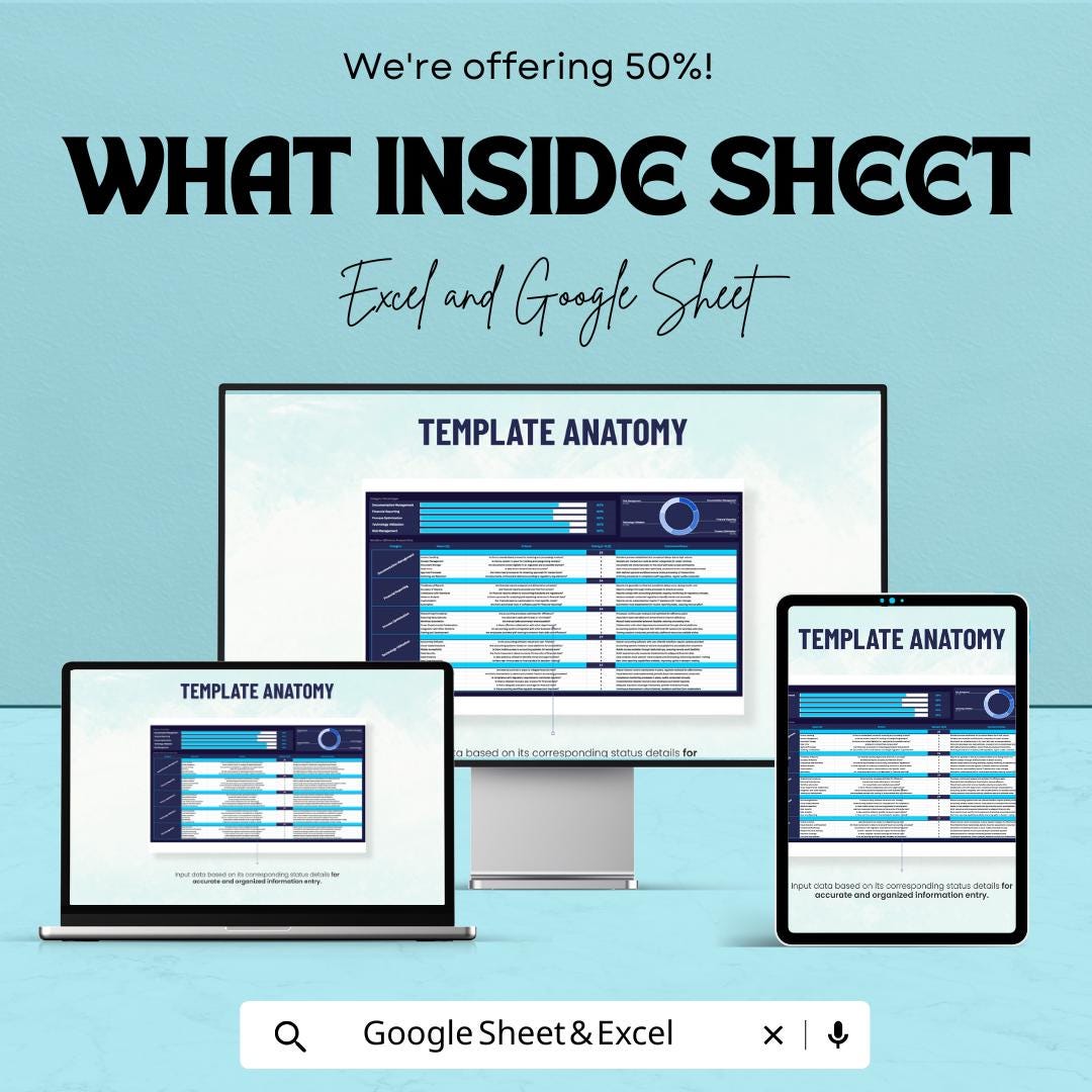 Accounting Workflow Efficiency Analysis Template | Process Evaluation Tool | Accounting Process Assessment | Workflow Optimization Template