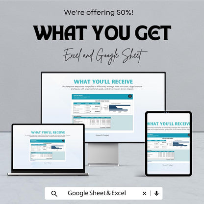 Nonprofit Budget Template | Excel & Google Sheets | Easy-to-Use Financial Planning for Nonprofit Organizations