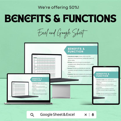 Consolidated Financial Reporting Template | Excel & Google Sheets | Financial Statement Dashboard | Multi-Entity Finance Spreadsheet