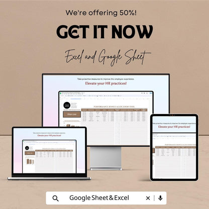 Performance Bonus Allocation Tool | Google Sheets | HR Bonus Distribution Tracker | Employee Bonus Calculator | Business Bonus Allocation