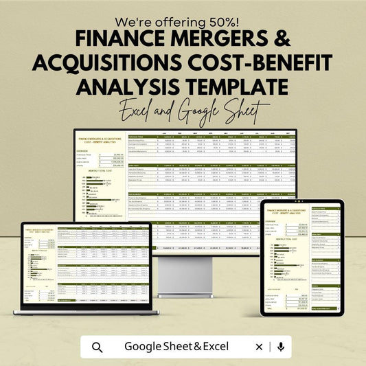 Finance Mergers & Acquisitions Cost-Benefit Analysis Template | Financial Projections, Risk Evaluation, and Benefit Analysis