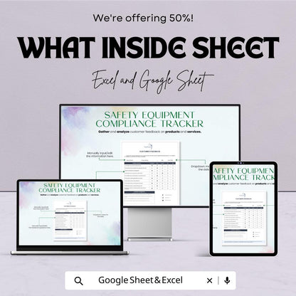 E-commerce Customer Feedback Template | Excel & Google Sheets | 50% OFF