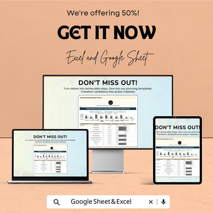 Market Branding Budget Planner Sheet | Excel Template for Financial Planning & Expense Allocation | Branding Expenses and Budget Effectively