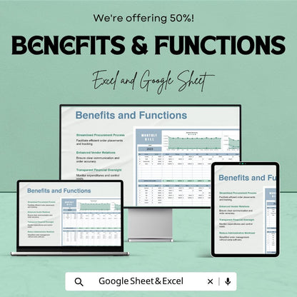 Monthly Bill Template | Monthly Bill Tracker Spreadsheet | Budget Planner Sheet | Expense Tracker Template | Excel & Google Sheets |