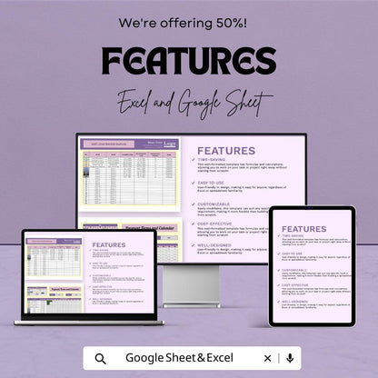 Asset Loan Tracker Template | Loan Payment Tracker Spreadsheet | Asset Management Log | Excel and Google Sheets Loan Tracking Template