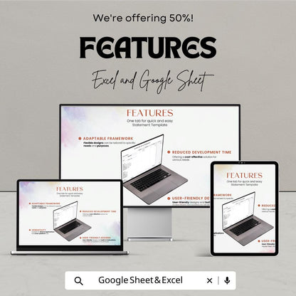 Simple Statement Sheet | Excel and Google Sheets Template | Printable Statement Form | Business Finance & Invoice Tracker |