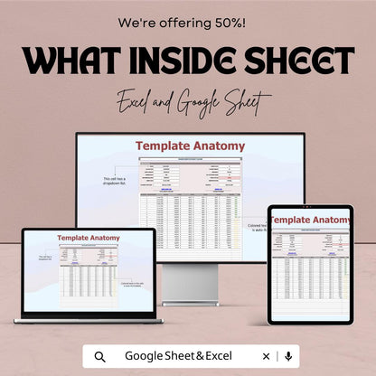 Finance Credit Efficiency Tracker Template | Loan Payment Trackers | Credit Monitoring Spreadsheet | Debt Amortization Schedule