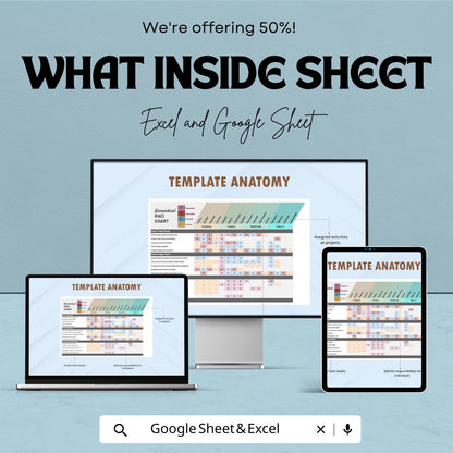 Hierarchical RACI Chart Template | Excel and Google Sheets | Project Management & Task Assignment Tool