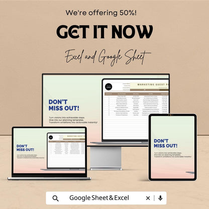 Marketing Guest Post Tracker Template | Excel & Google Sheets | Guest Blogging Tracker | Content Marketing Spreadsheet