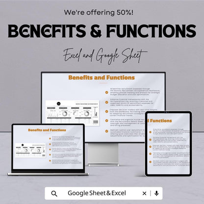 Monthly Recruitment Ad Expenditure HR Template | HR Hiring Cost Tracker | Recruitment Analytics Dashboard | HR Budget Tracker
