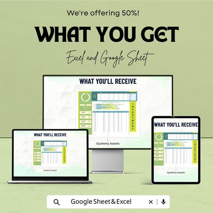 Advanced Financial Investment Forecasting Template | Business Budget Planner | Financial Projection Dashboard | Excel & Google Sheets