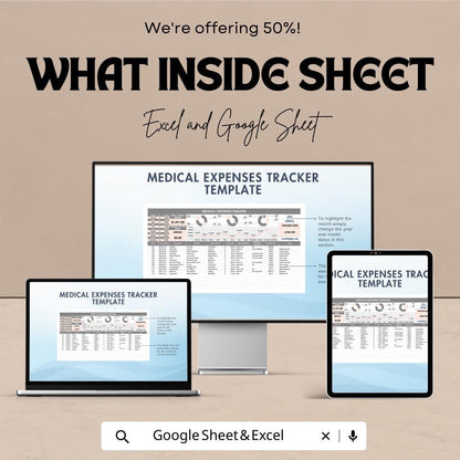 Medical Expenses Tracker, Health Expense Log, Medical Budget Template, Insurance & Doctor Bill Tracker