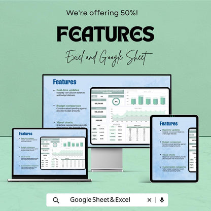 Account Budget Balance Monitoring Dashboard | Sheets Template for Budgeting | Financial Tracking Dashboard | Real-time Budget Management