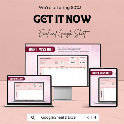 Monthly Timesheet Template - Excel and Google Sheets - Track Employee Hours & Payroll - Customizable Work Hours Sheet for Business