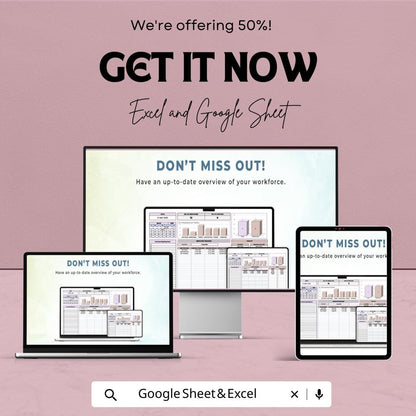 Employee Tracker Template Excel Google Sheets, HR Employee Management Spreadsheet, Workforce Tracker Dashboard, Staff Record Tracker