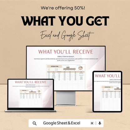 Operation Sheet - Streamline Your Business Operations with Excel & Google Sheet Template for Project Management