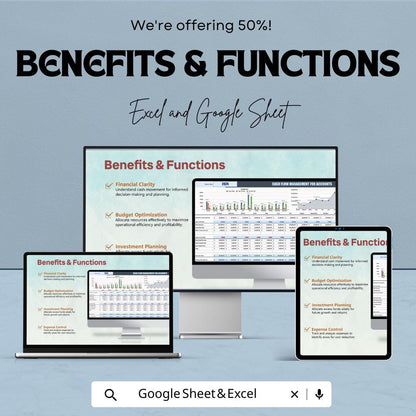 Cash Flow Management for Accounts Template | Business Finance Tracker | Income Expense Budget Planner | Cashflow Spreadsheet
