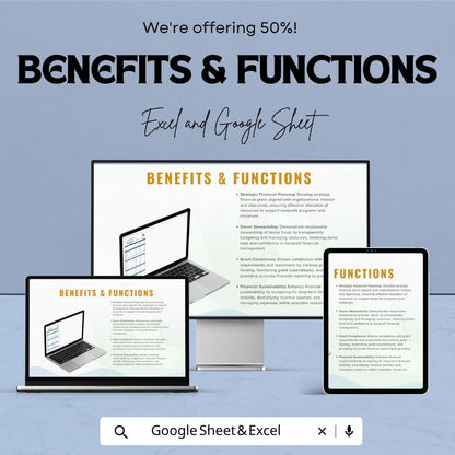 Nonprofit Monthly Budget Template | Nonprofit Budget Spreadsheet | Charity Budget Planner | Income & Expense Tracker