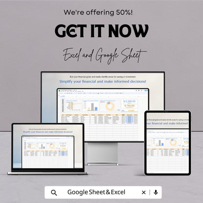 Financial Expense Template | Expense Tracker Spreadsheet | Budget Expense Log | Monthly Spending Tracker