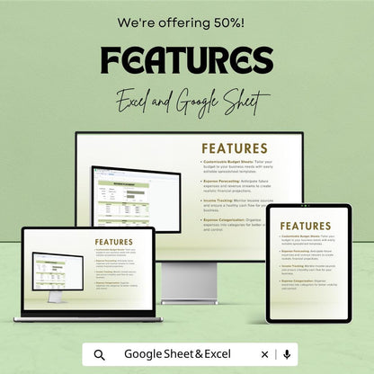 Business Plan Budget Template | Business Budget Spreadsheet | Financial Planning Tool | Revenue and Expense Tracker | Startup Budget Planner