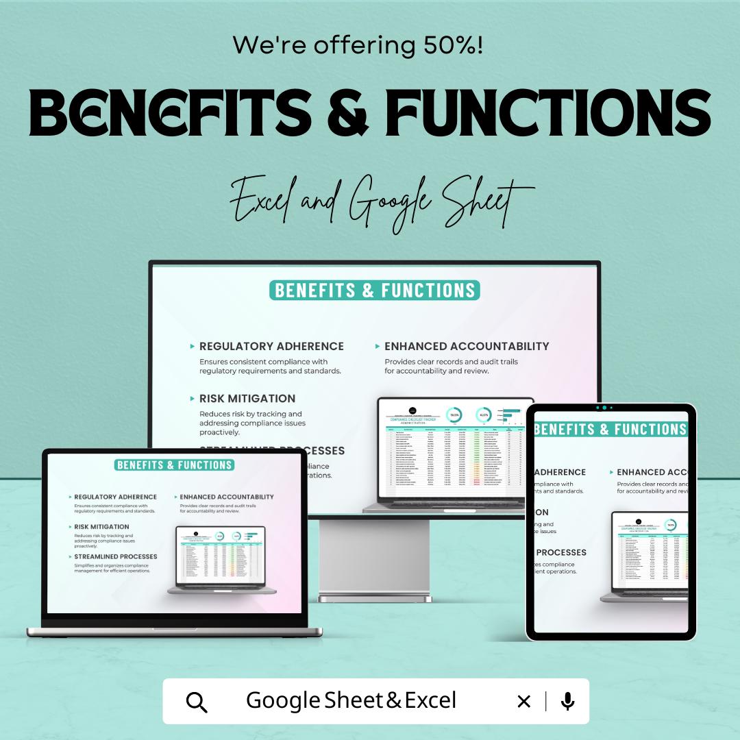 Administration Compliance Checklist Tracker Template  | Compliance Audit Tracker | Regulatory Checklist | Business Compliance Dashboard