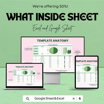 To Do Checklist Sheet for Excel and Google Sheets | Task Management Template | Track Progress, Deadlines, & Productivity | Customizable